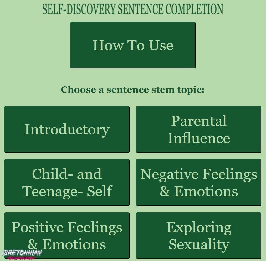 Self-Discovery Sentence Completion